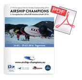 Cover der Broschüre Airship Champions - 3. Europa-Meisterschaft der Luftschiffe 2016
